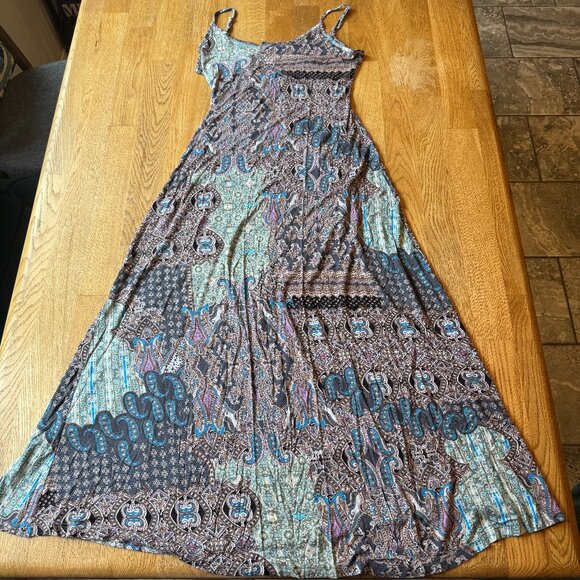 Staring at Stars Boho Paisley Maxi Dress Size Large - Picture 1 of 7